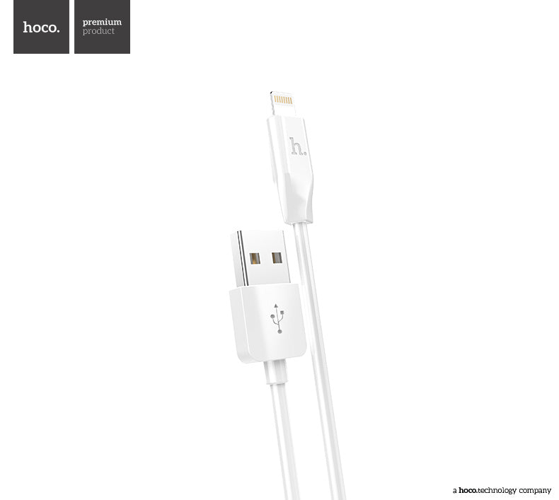 USB kabelis Hoco X1 Lightning 2.0m baltas