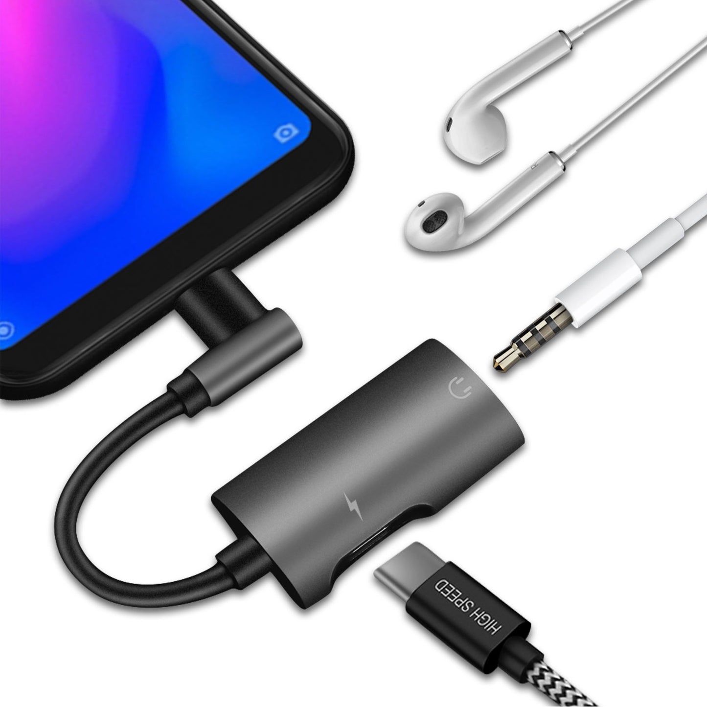 Adapteris Dux Ducis K-III iš Apple Lightning į 2xLightning sidabro spalvos