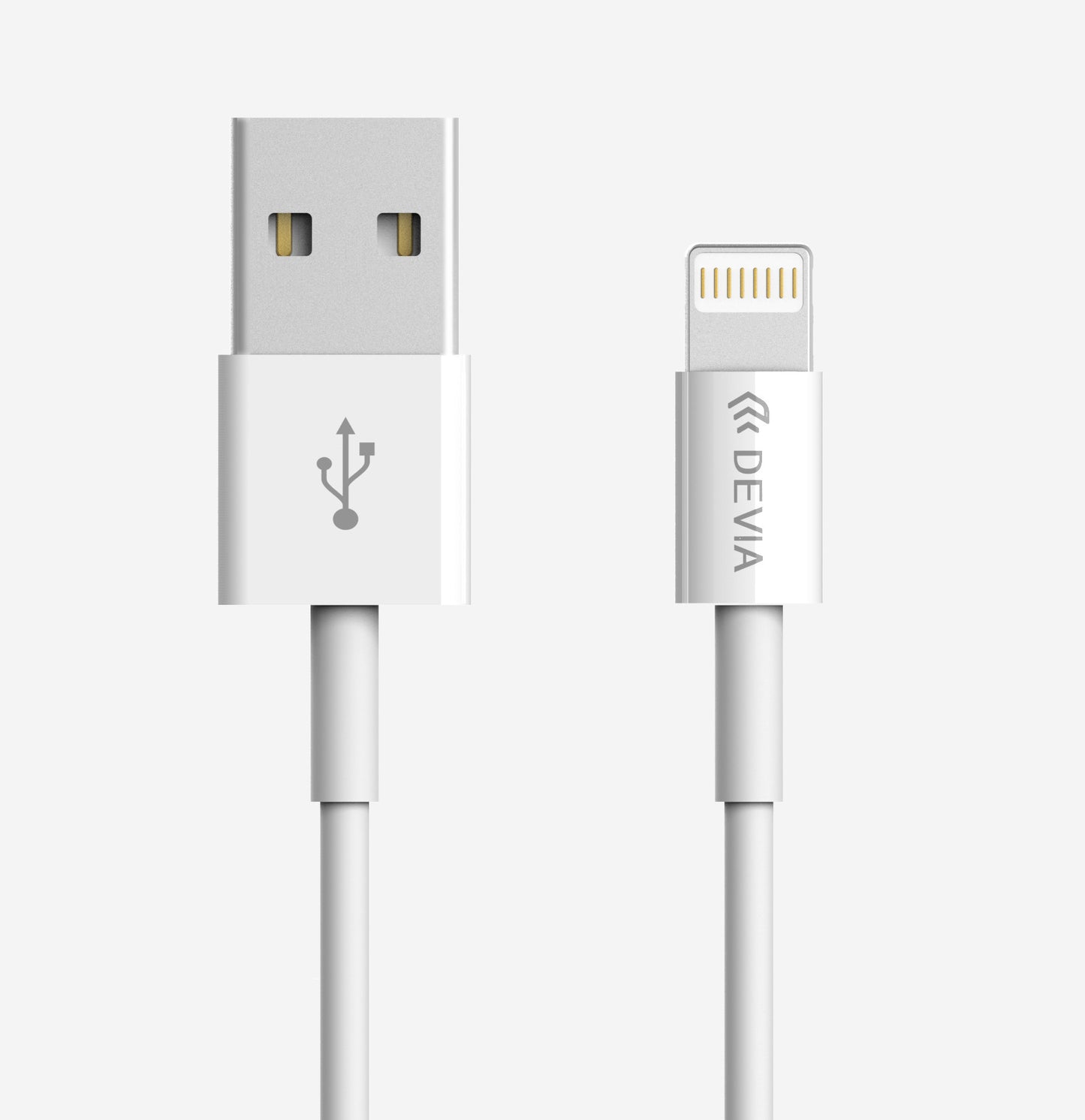 USB kabelis Devia Smart Lightning 2.0m baltas