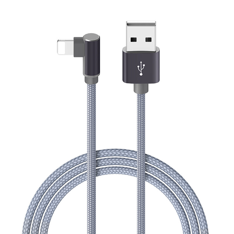 USB kabelis Borofone BX26 Lightning 1.0m metalinis pilkas