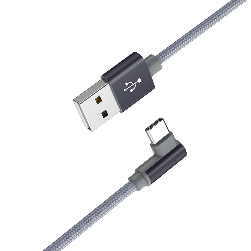 USB kabelis Borofone BX26 Type-C 1.0m metalinis pilkas