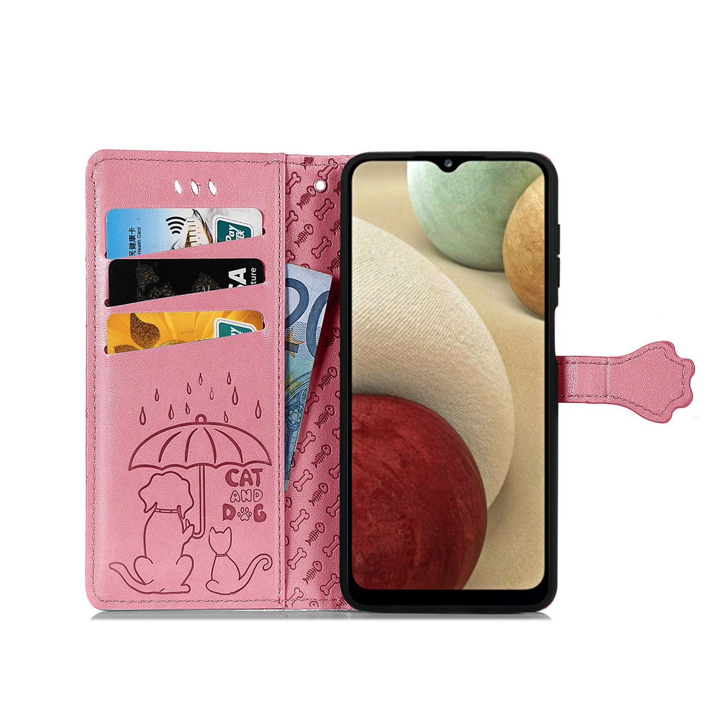 Dėklas Cat-Dog Samsung A125 A12 rožinis