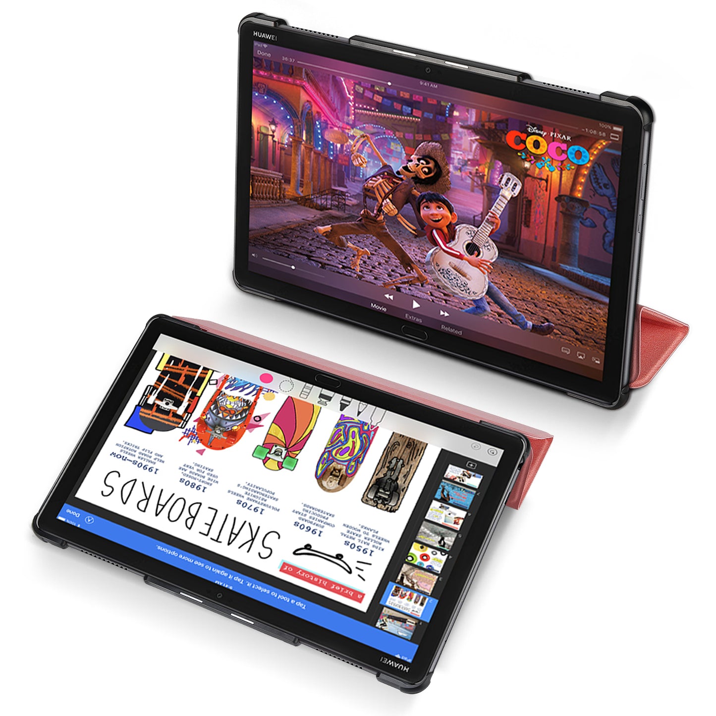 Dėklas Dux Ducis Domo Samsung T500/T505 Tab A7 10.4 2020/T503 Tab A7 10.4 2022 rožinis