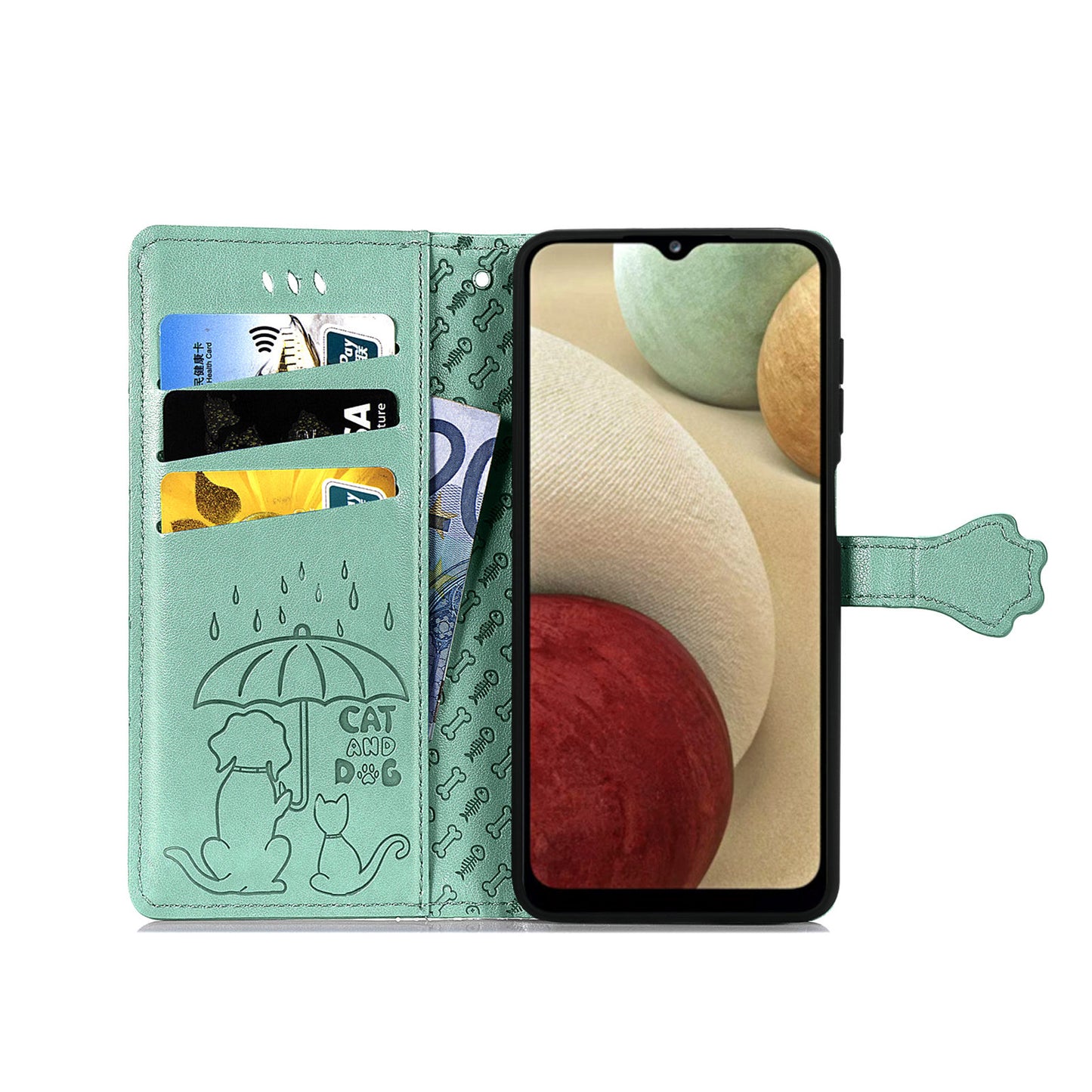 Dėklas Cat-Dog Samsung A037 A03s žalias
