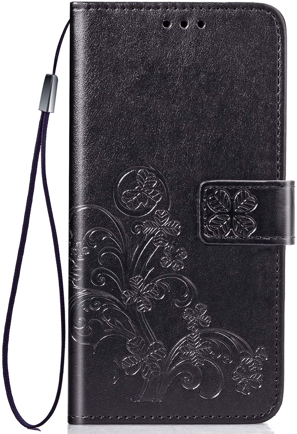 Dėklas Flower Book Samsung A225 A22 4G juodas