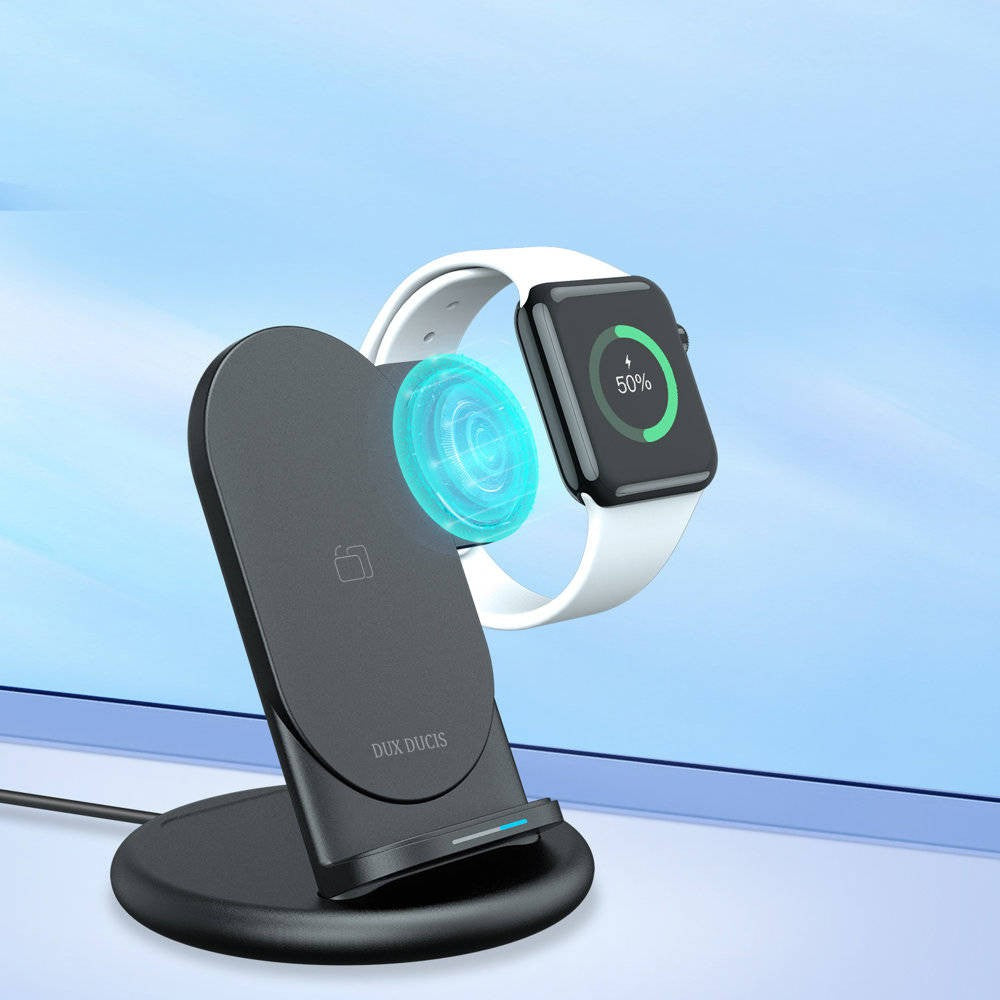 Įkroviklis belaidis Dux Ducis C7 3in1 Phone, Apple Watch, Airpods 15W juodas