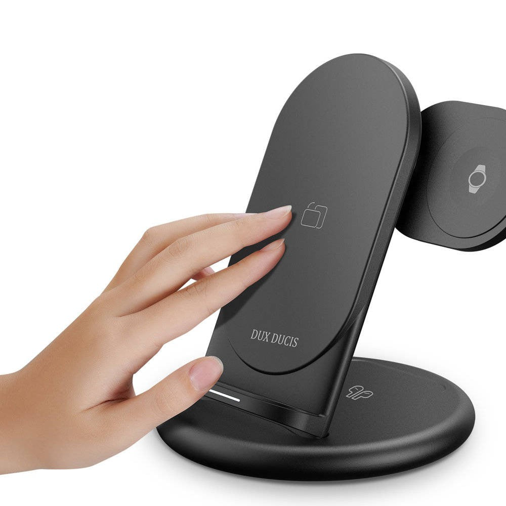 Įkroviklis belaidis Dux Ducis C7 3in1 Phone, Apple Watch, Airpods 15W juodas