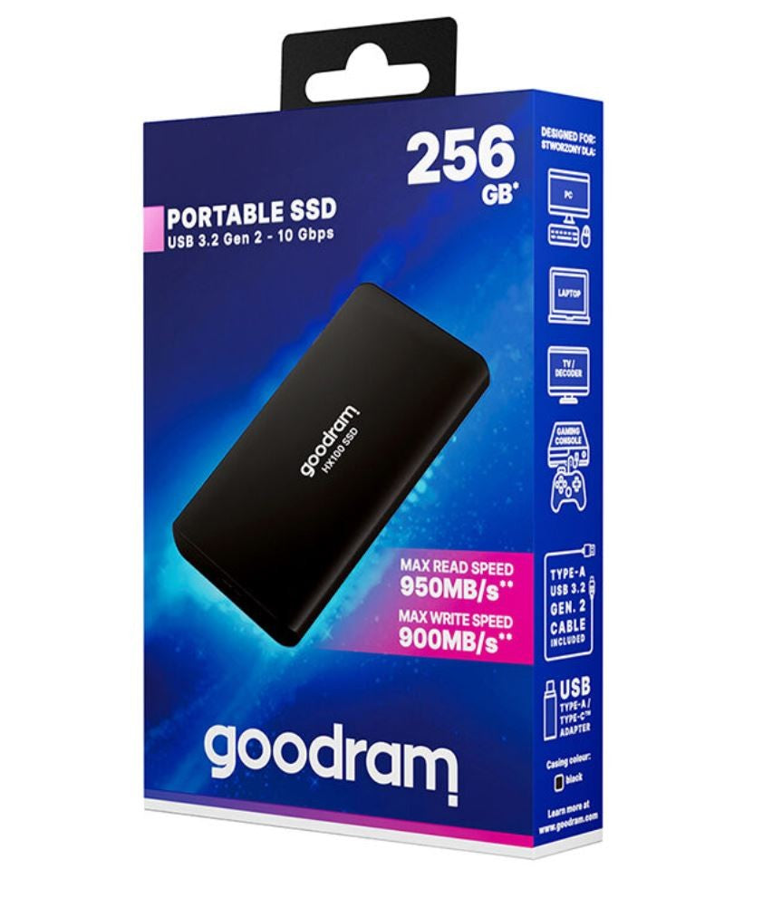 Nešiojamas kietasis diskas SSD Goodram HX100 256GB