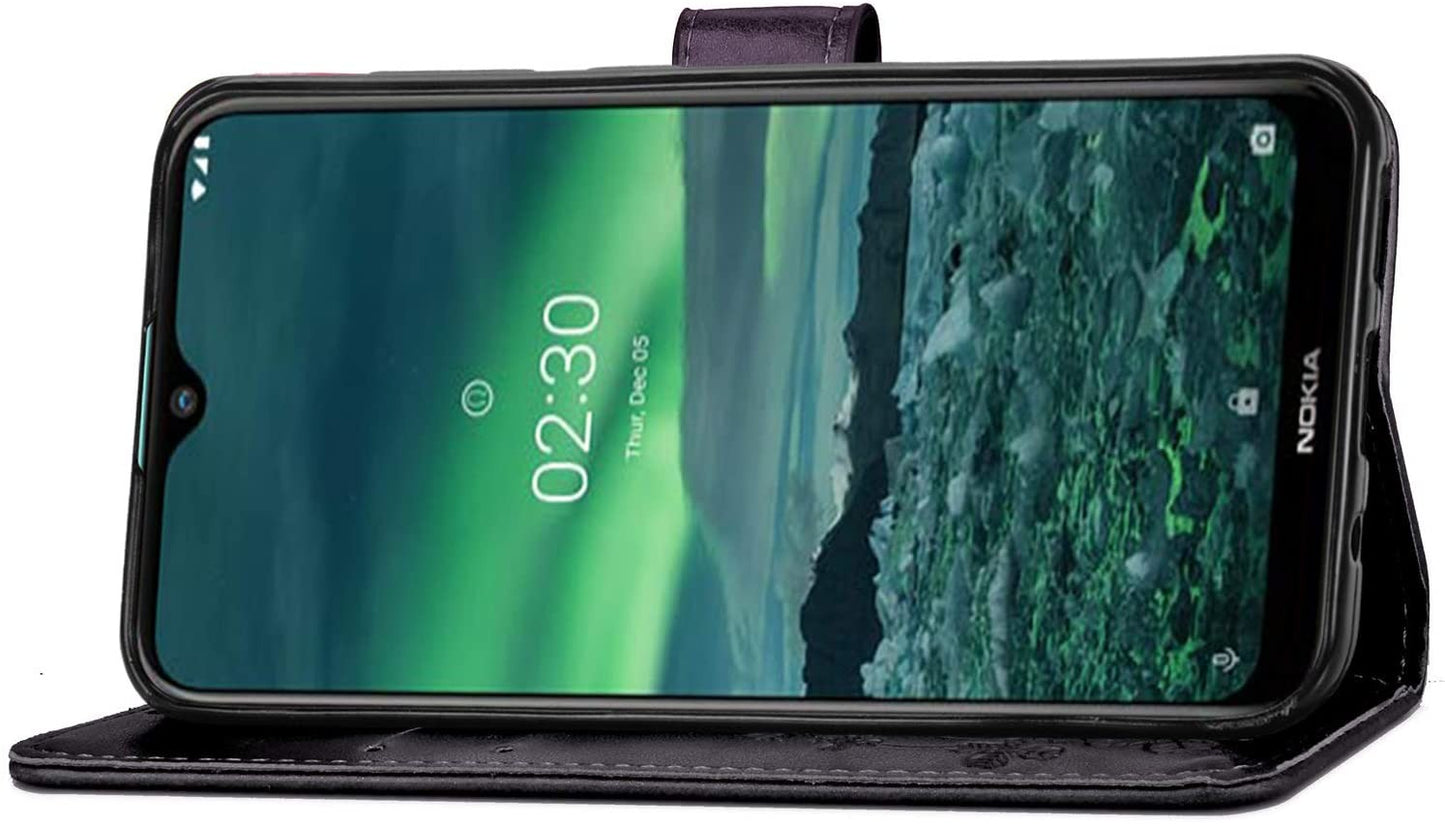 Dėklas Flower Book Samsung A536 A53 5G juodas