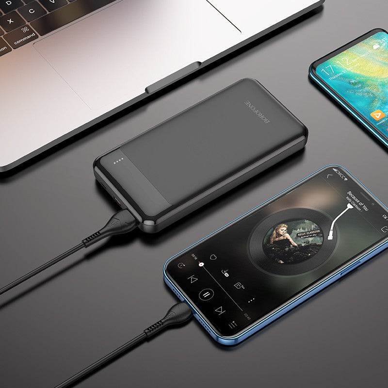 Išorinė baterija Power Bank Borofone BJ19 Type-C PD 20W+Quick Charge 3.0 10000mAh juoda