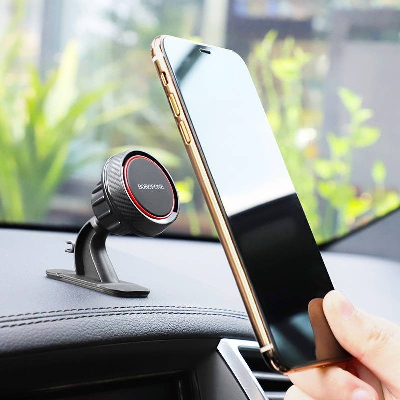 Automobilinis telefono laikiklis Borofone BH13 Journey, tvirtinamas ant prietaisų skydelio, magnetinis