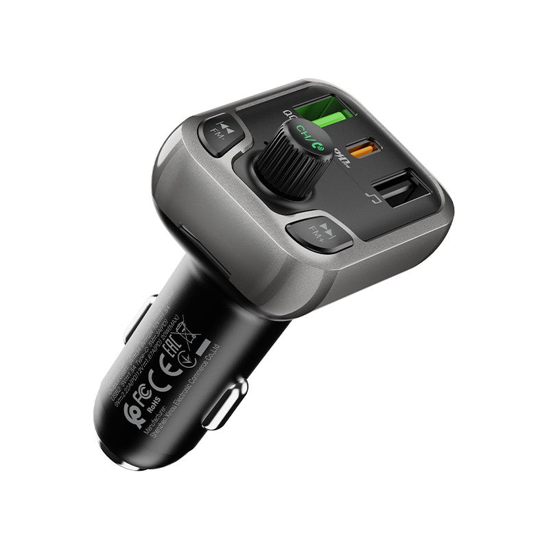 Transmiteris Borofone BC38 Flash Energy PD20W+QC3.0 Bluetooth MP3 grotuvas/FM bangų moduliatorius (laisvų rankų įranga,LCD,2xUSB,1xUSB Type-C) juodas