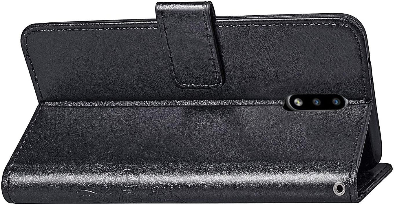 Dėklas Flower Book Samsung A135 A13 4G juodas