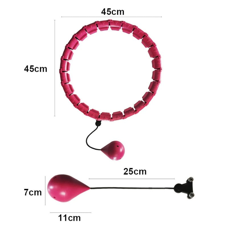 Masažuojantis gimnastikos lankas Smart Hula Hoop M1 rožinis