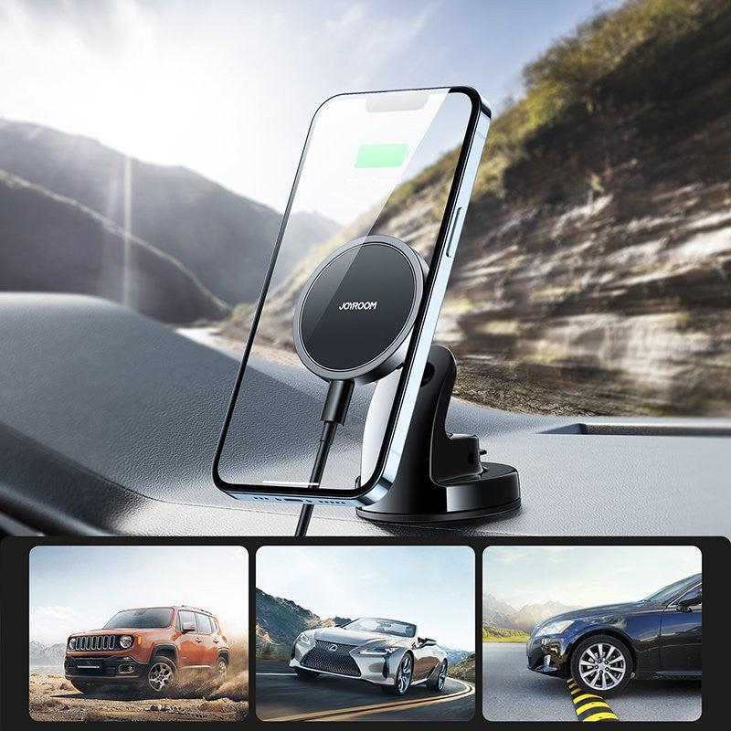 Automobilinis telefono laikiklis Joyroom JR-ZS240 15W MagSafe, tvirtinamas ant prietaisų skydelio