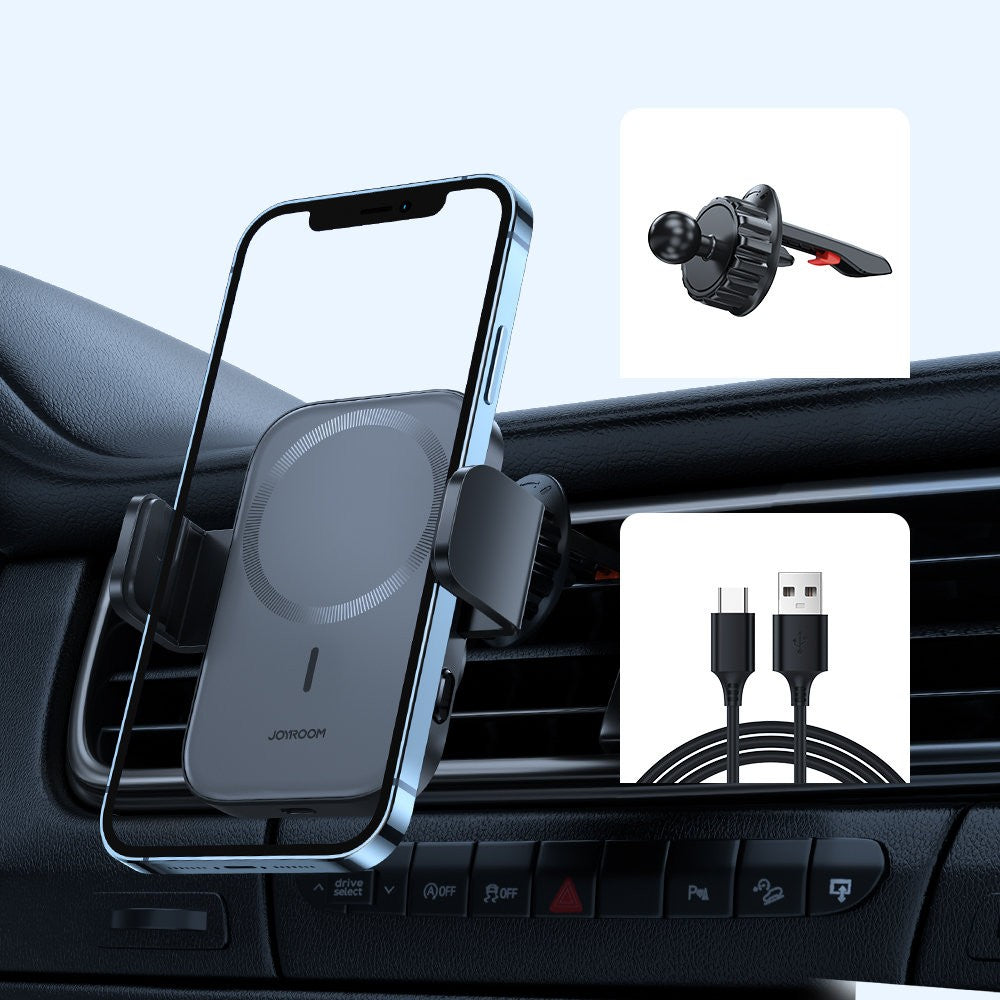 Automobilinis laikiklis-įkroviklis Joyroom JR-ZS295 15W MagSafe juodas