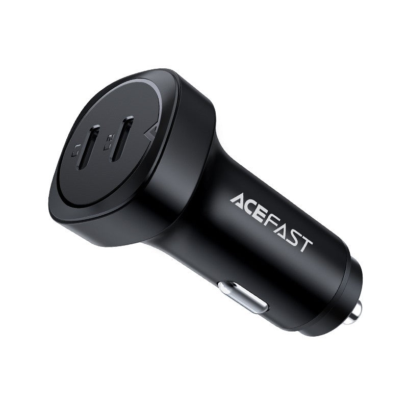 Automobilinis įkroviklis Acefast B2 72W 2xUSB-C juodas