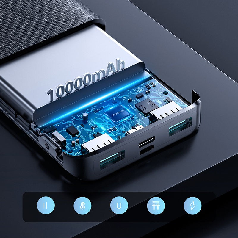 Išorinė baterija Power Bank Joyroom JR-QP191 22.5W PD QC3.0 AFC 10000mAh juoda