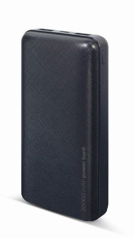 Išorinė baterija Power Bank Gembird PB20-02 20000mAh juoda