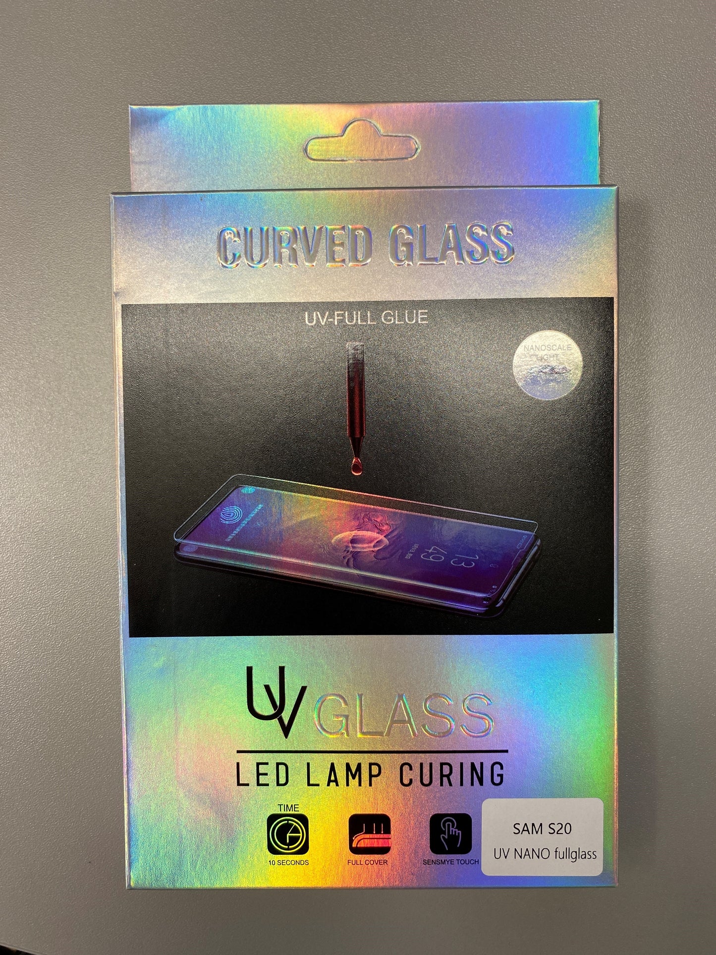 LCD apsauginis stikliukas M1 5D UV Glue Samsung G960 S9 lenktas skaidrus