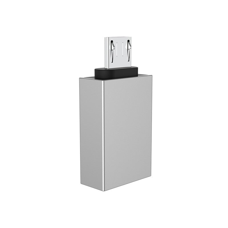 Adapteris Borofone BV2 MicroUSB OTG pilkas