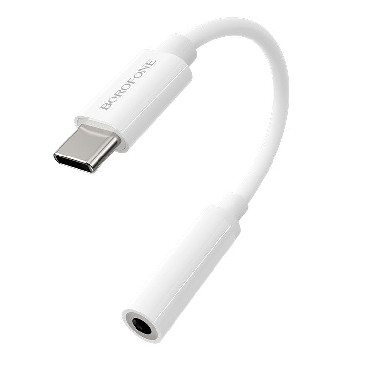 Audio adapteris Borofone BV13 Type-C to 3.5mm baltas