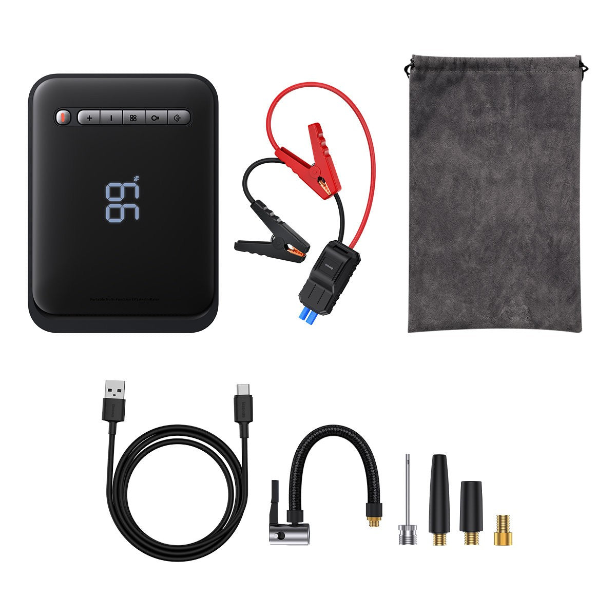 Mobilus energijos šaltinis Baseus 2in1 Power Bank Jump Starter 8000mAh 1000A max CGCN000001