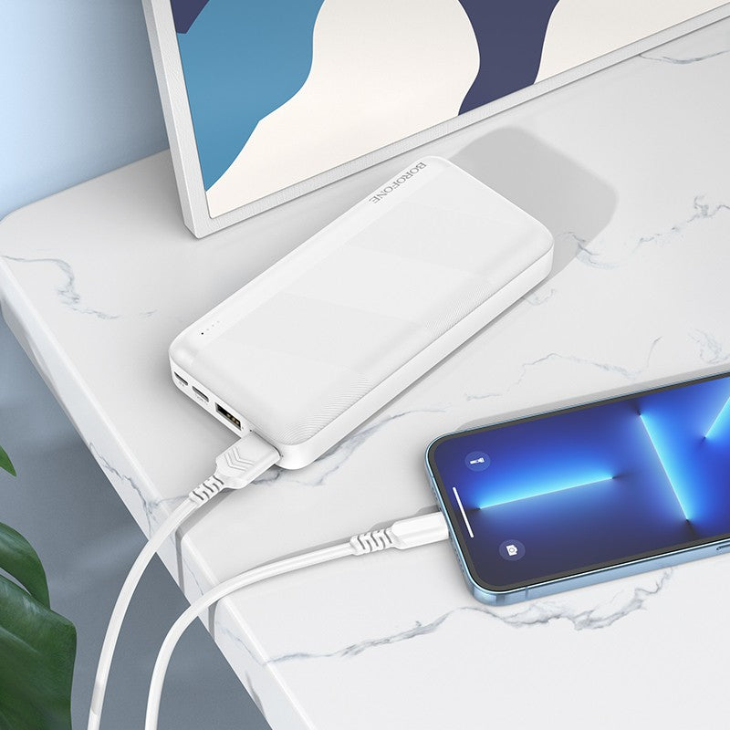 Išorinė baterija Power Bank Borofone BJ27A 2xUSB 20000mAh balta