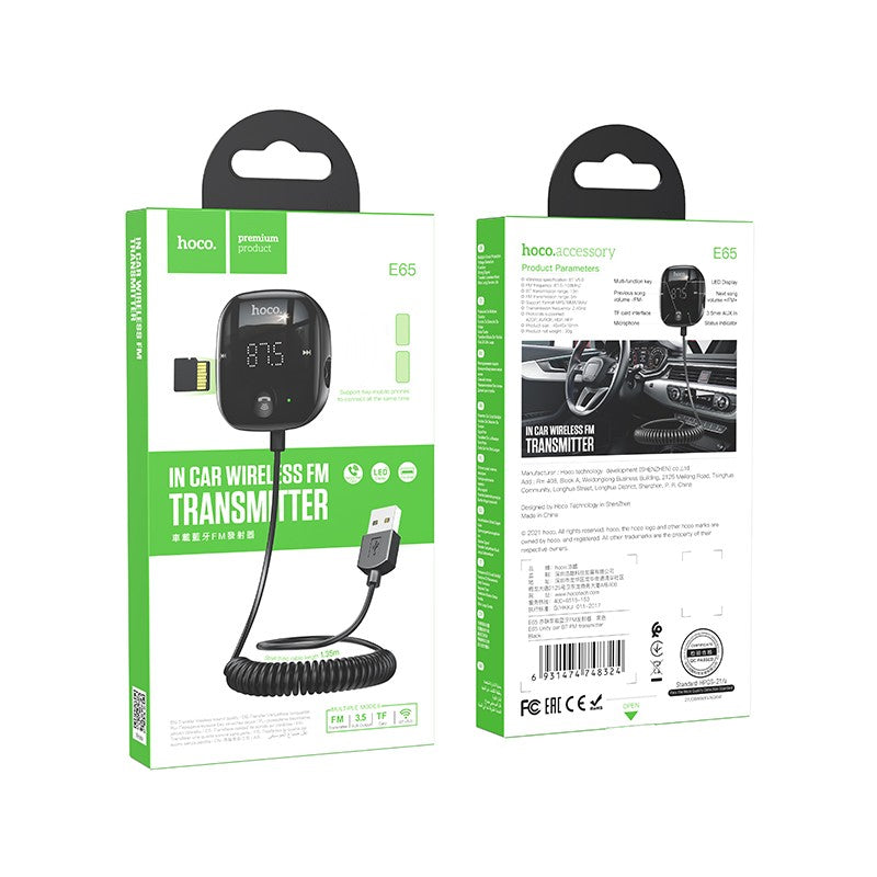 FM bangų moduliatorius Hoco E65 Unity BT-FM