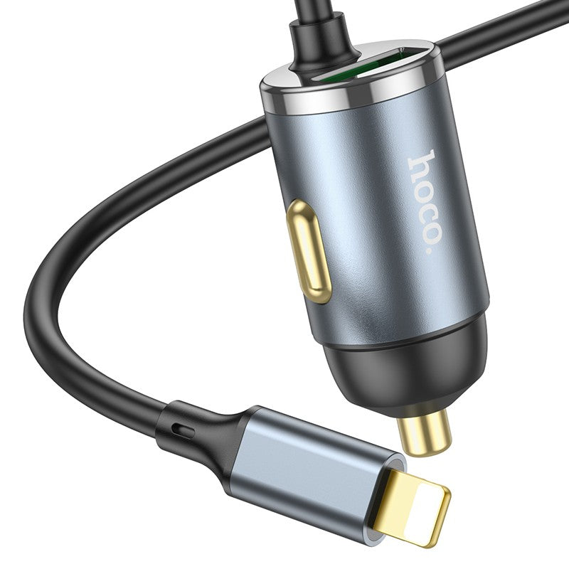 Automobilinis įkroviklis Hoco NZ7 PD20W+QC3.0 Lightning/USB-A