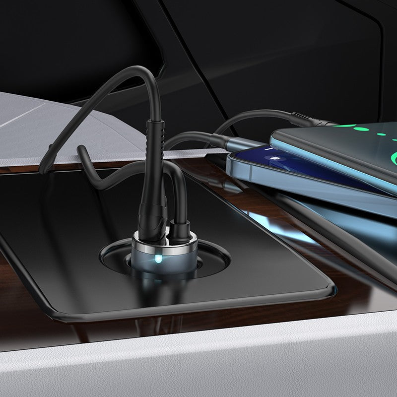 Automobilinis įkroviklis Hoco NZ7 PD20W+QC3.0 Lightning/USB-A
