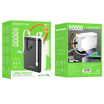 Išorinė baterija Power Bank Borofone BJ32 Terra 22.5W 80000mAh balta