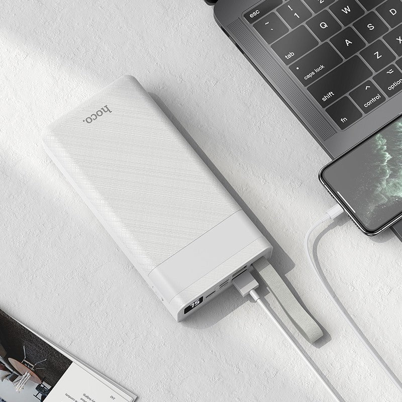 Išorinė baterija Power Bank Hoco J73 2A 30000mAh balta