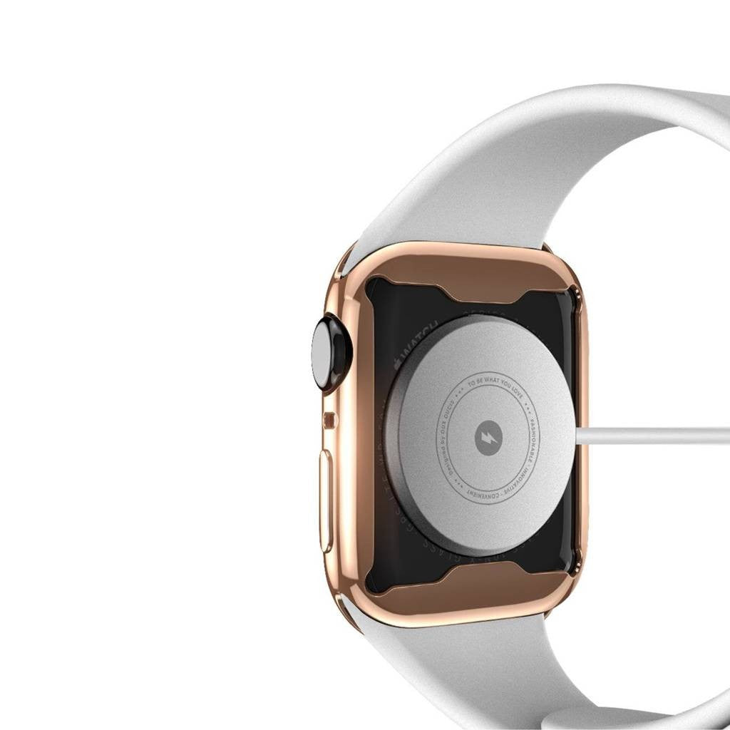 LCD apsauginis stikliukas/dėklas Dux Ducis Samo Apple Watch 40mm rožinis