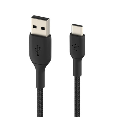 USB kabelis Belkin Boost Charge Braided USB-A to USB-C 1.0m juodas