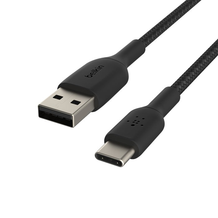 USB kabelis Belkin Boost Charge Braided USB-A to USB-C 1.0m juodas