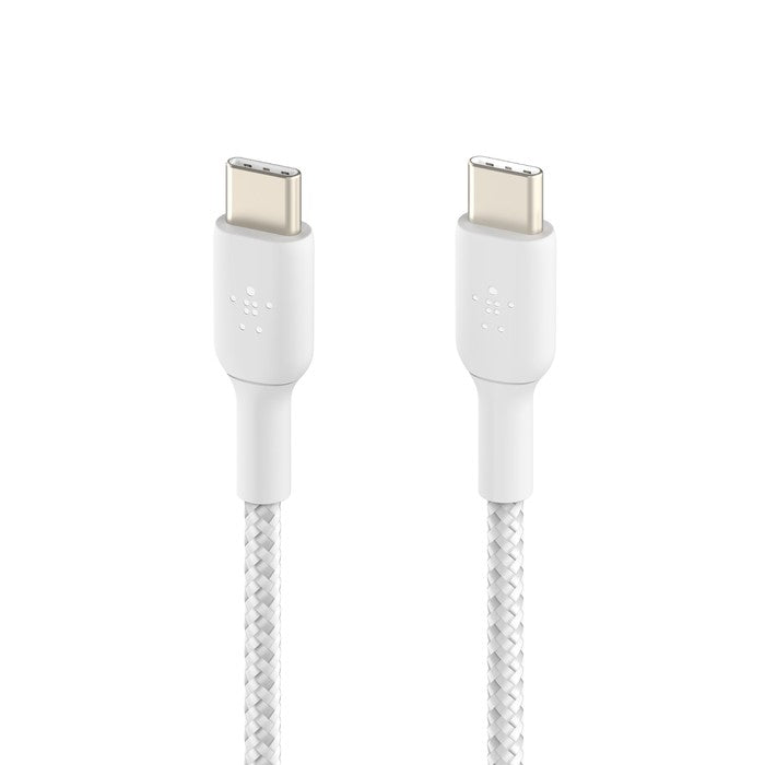 USB kabelis Belkin Boost Charge Braided USB-C to USB-C 1.0m baltas