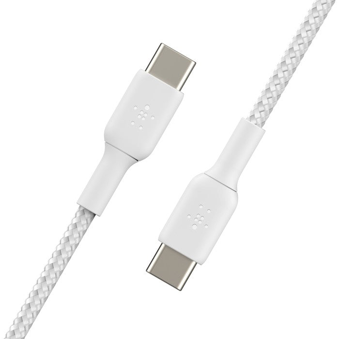 USB kabelis Belkin Boost Charge Braided USB-C to USB-C 1.0m baltas
