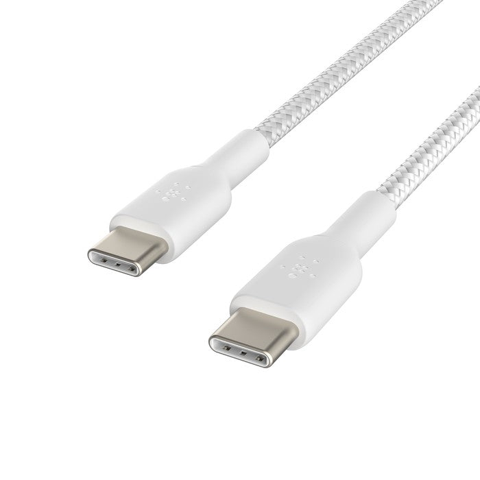 USB kabelis Belkin Boost Charge Braided USB-C to USB-C 1.0m baltas