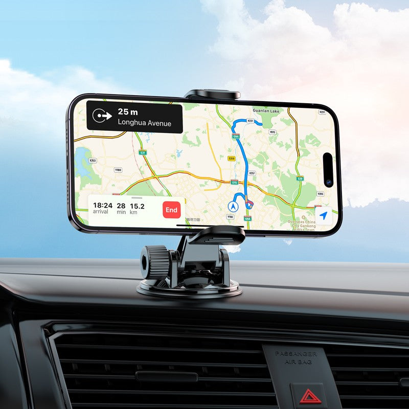 Automobilinis telefono laikiklis Borofone BH89 tvirtinamas ant prietaisų skydelio juodas