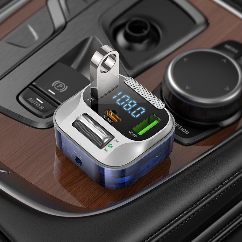 FM bangų moduliatorius Hoco E75 PD30W+QC3.0 juodas