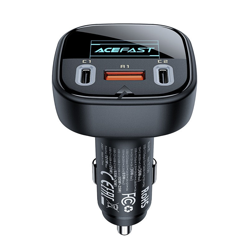 Automobilinis įkroviklis Acefast B5 101W 2xUSB-C/USB-A juodas