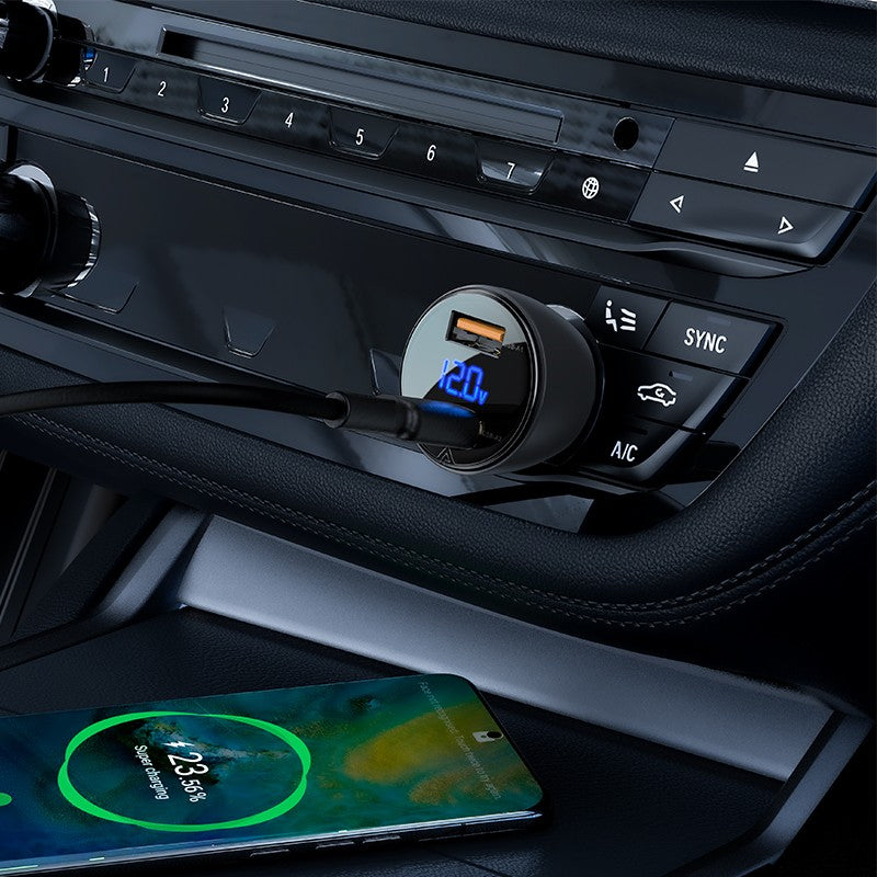 Automobilinis įkroviklis Acefast B7 45W 2xUSB-A juodas