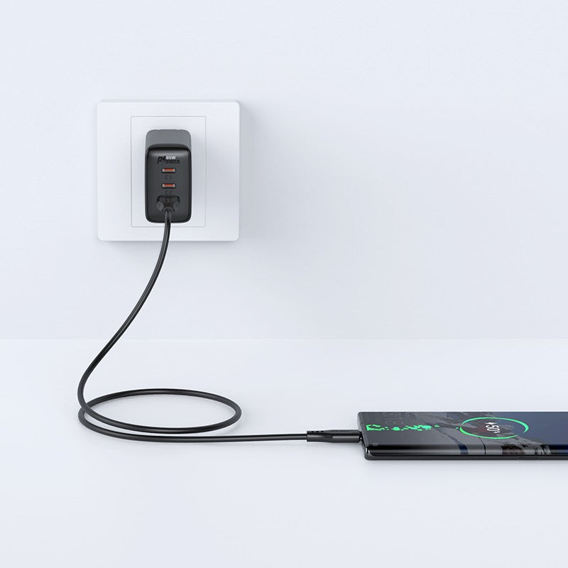 USB kabelis Acefast C3-04 USB-A to USB-C 1.2m juodas