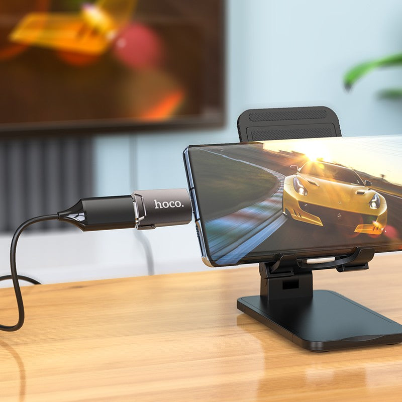 Adapteris Hoco UA19 Type-C to HDMI pilkas