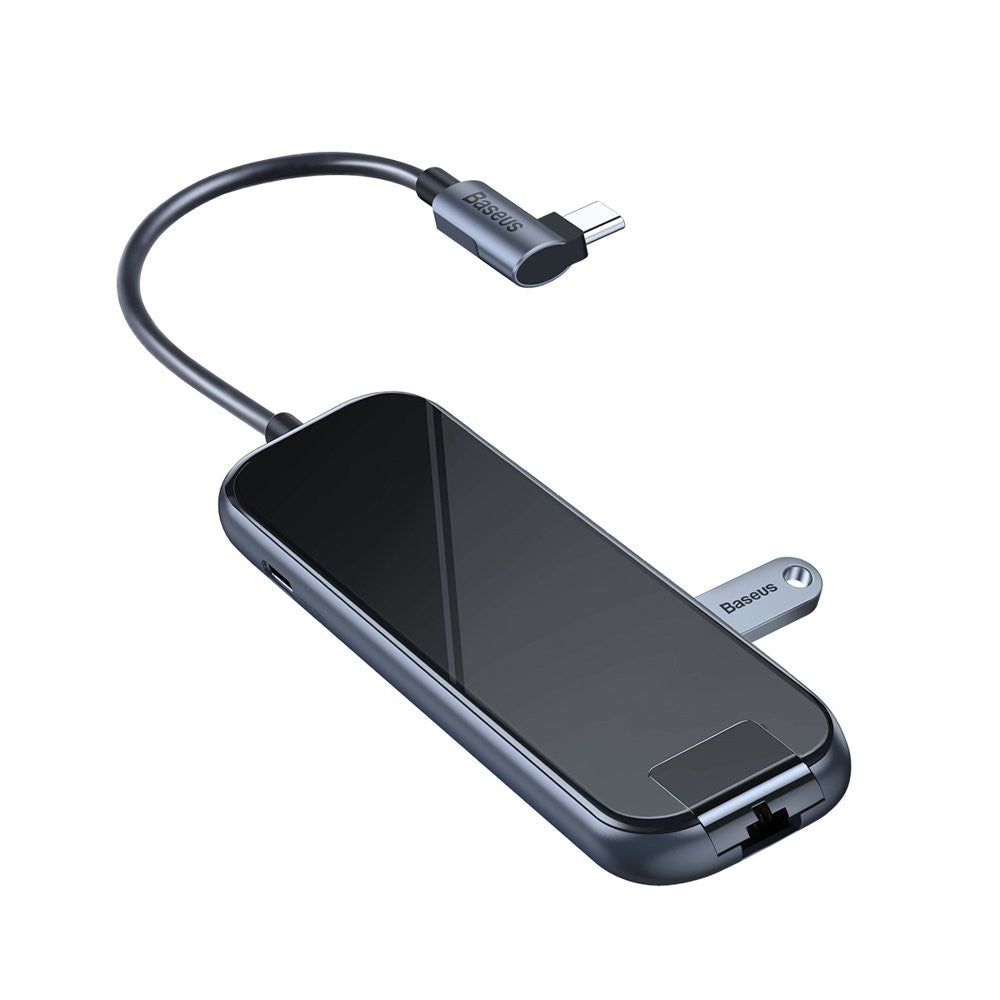 Adapteris Baseus Multi-Functional HUB Type-C to 3xUSB3.0 + HDMI + RJ45 + Type-C pilkas CAHUB-DZ0G