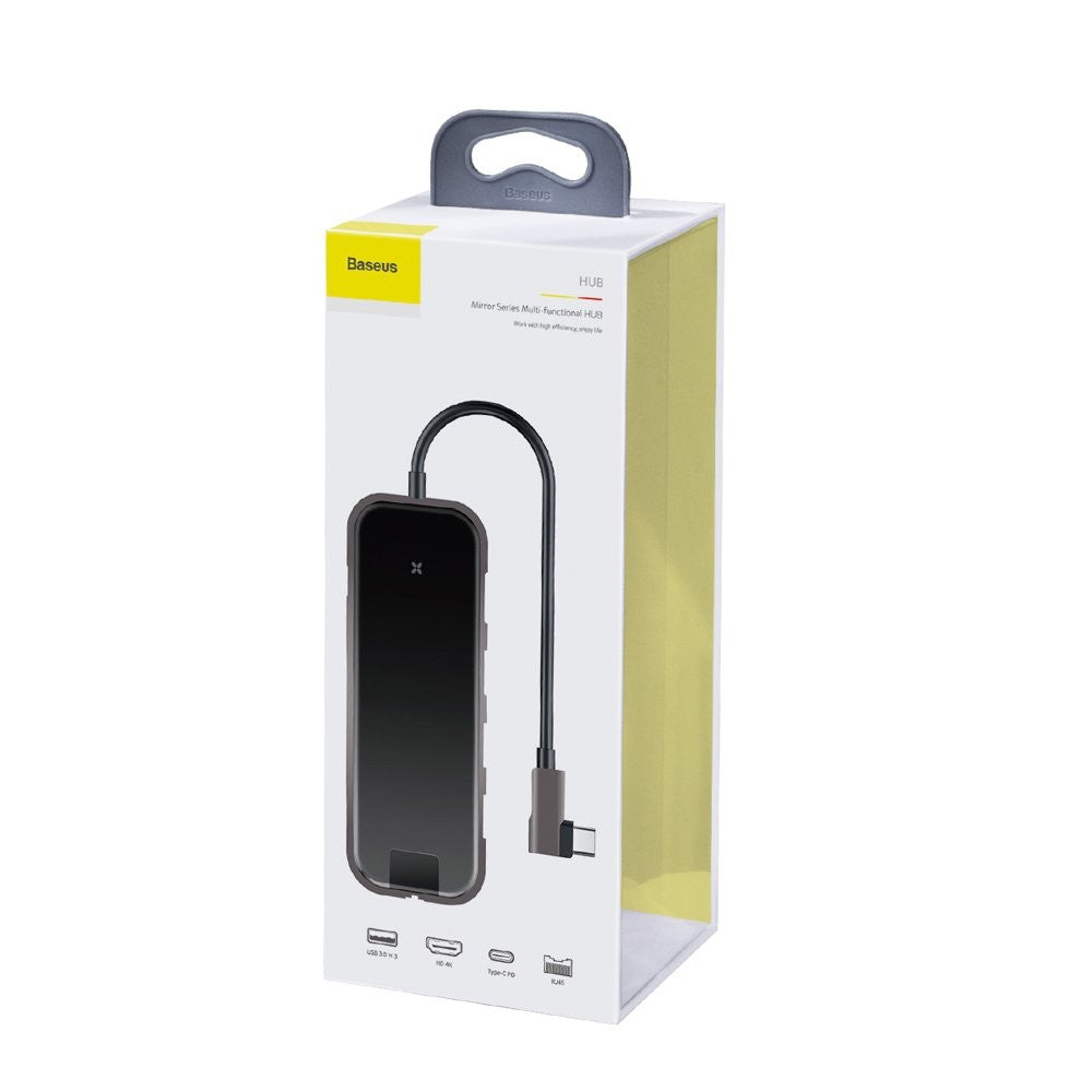 Adapteris Baseus Multi-Functional HUB Type-C to 3xUSB3.0 + HDMI + RJ45 + Type-C pilkas CAHUB-DZ0G