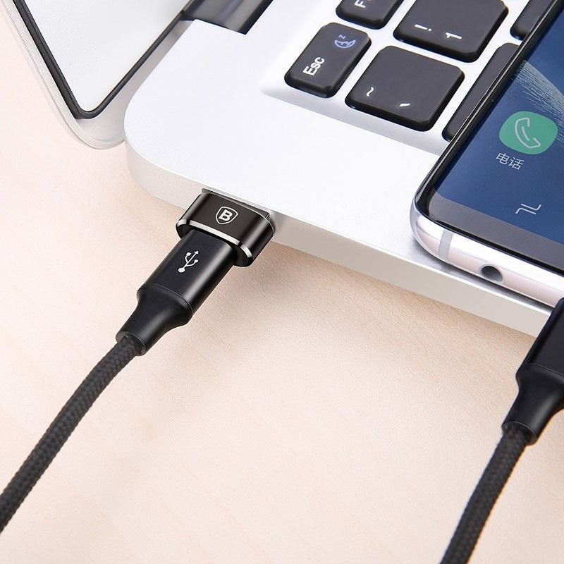 Adapteris Baseus Type-C to USB-A juodas CAAOTG-01