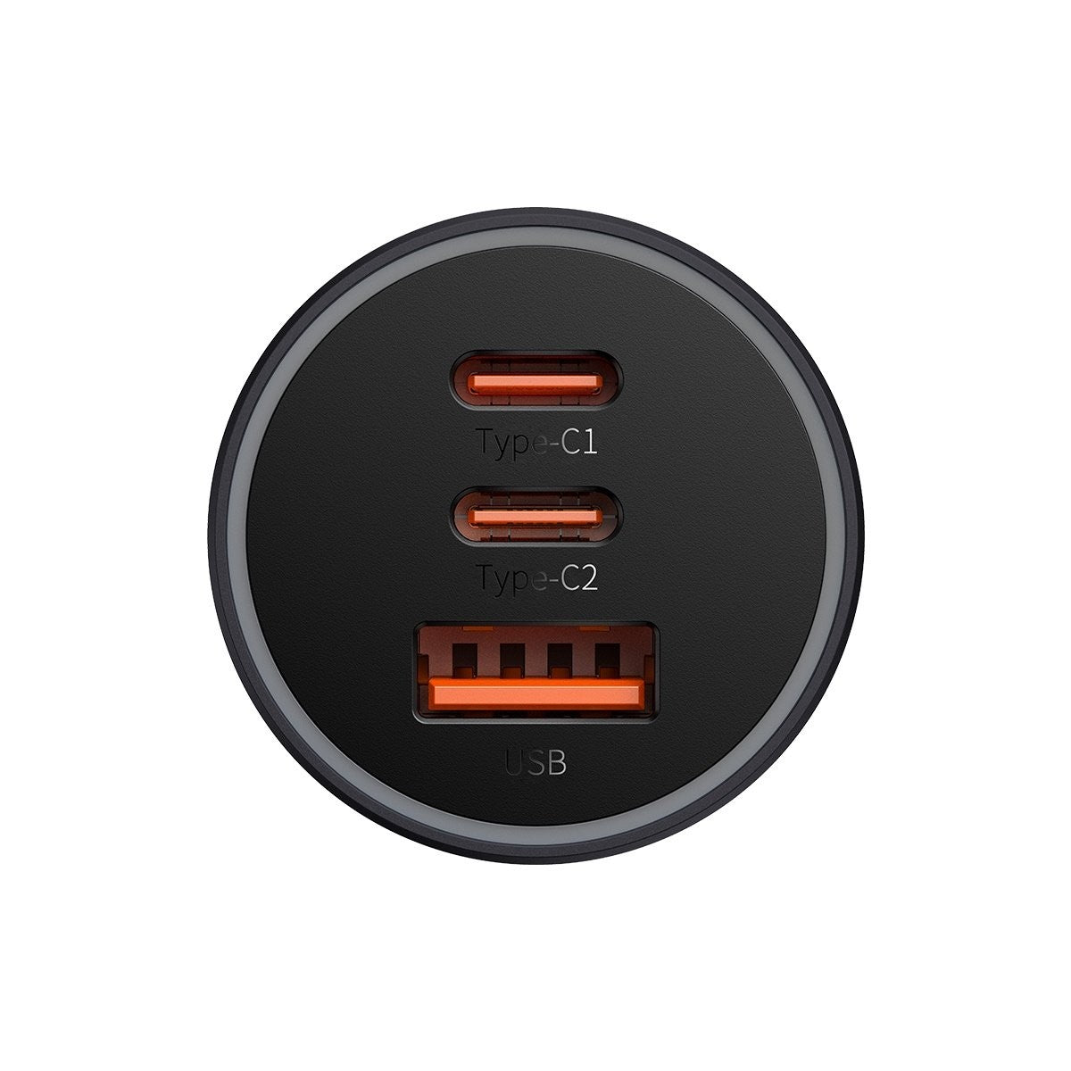 Automobilinis įkroviklis Baseus Golden Contactor Pro 65W 2xType-C/USB-A pilkas CGJP010013
