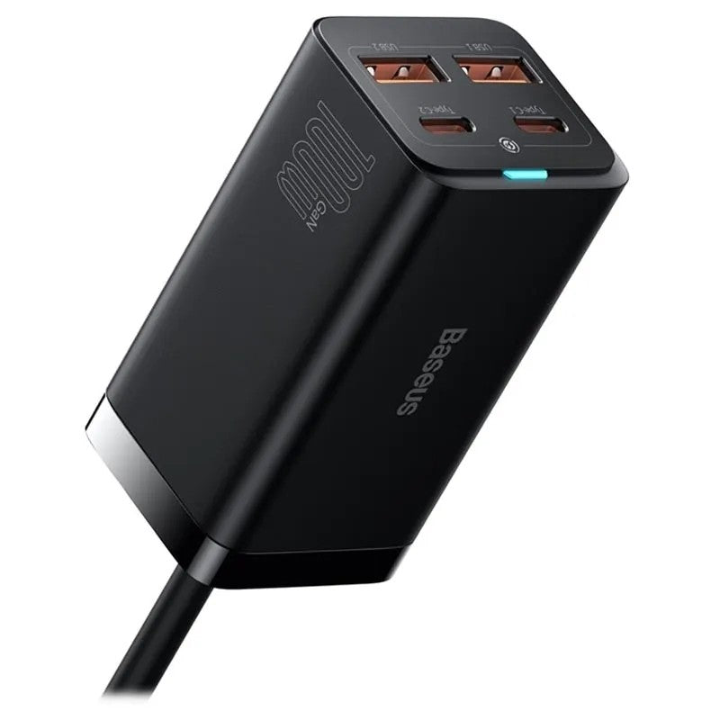 Įkroviklis Baseus GaN3 Pro 2xType-C/2xUSB 100W juodas CCGP000101